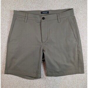 Proof Nomad Shorts Men’s 32x7 Olive Japanese Toray Twill Travel Chino Huckberry